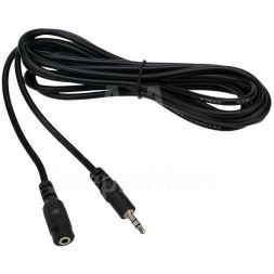 Шнур 3.5мм гнездо стерео-3.5мм штекер стерео 5м Rexant 17-4006