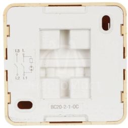 Выключатель 2-кл. ОП Октава 10А IP20 ВС20-2-1-ОС с индикацией сосна IEK EVO21-K03-10-DC