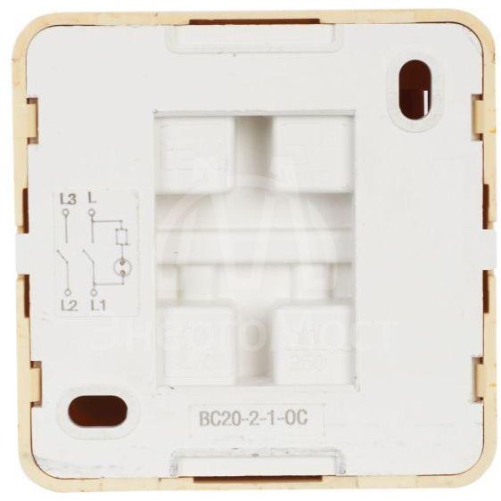 Выключатель 2-кл. ОП Октава 10А IP20 ВС20-2-1-ОС с индикацией сосна IEK EVO21-K03-10-DC