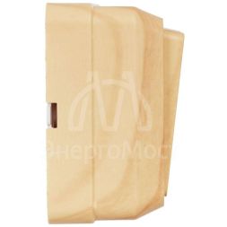 Выключатель 2-кл. ОП Октава 10А IP20 ВС20-2-1-ОС с индикацией сосна IEK EVO21-K03-10-DC