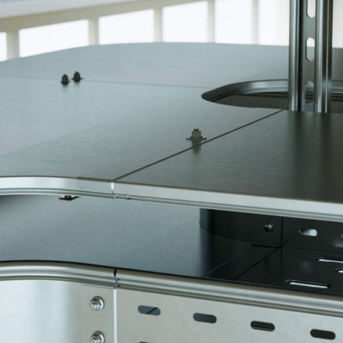 Крышка для лотка осн.200 L3000 сталь 0.7мм с заземл. цинк-ламель DKC 35524ZL