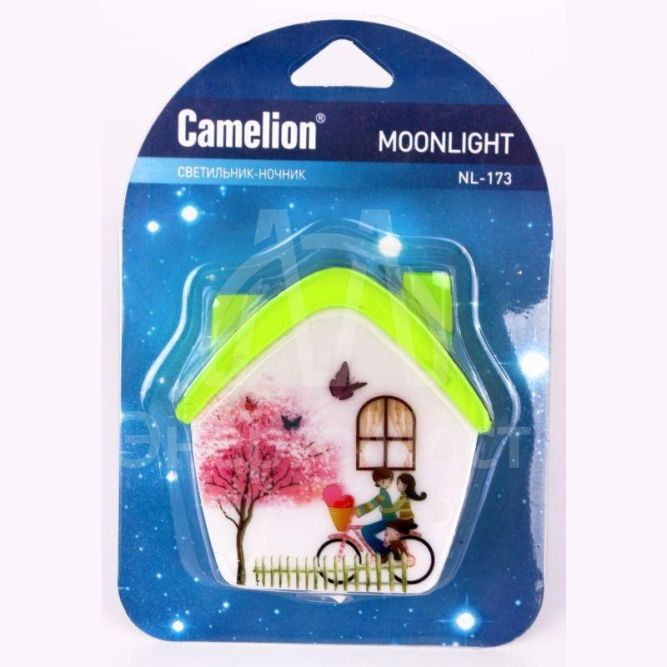 Светильник светодиодный NL-173 &amp;quot;Домик&amp;quot; ночник с выкл. 220В Camelion 12529