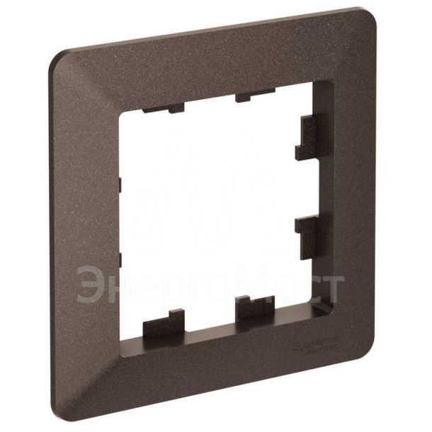 Рамка 1-м AtlasDesign Air мокко/дым. черн. SE ATN220601