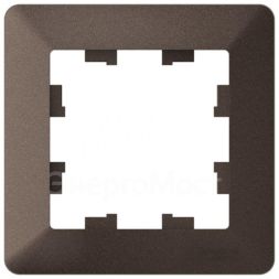 Рамка 1-м AtlasDesign Air мокко/дым. черн. SE ATN220601