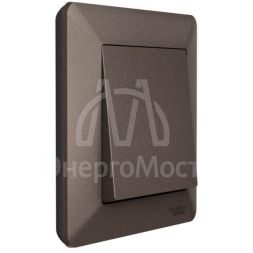 Рамка 1-м AtlasDesign Air мокко/дым. черн. SE ATN220601