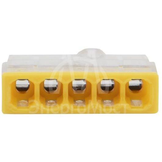 Экспресс-клемма строительно-монтажная СМК 2273-205 5-проводная 0.5-2.5кв.мм (блист.5шт) Rexant 07-3214-5