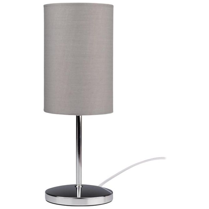 Светильник настольный JH3-01-gy E14 IP20 110х110х310мм метал.; ткань; PVC-пластик сер. JazzWay 5062368