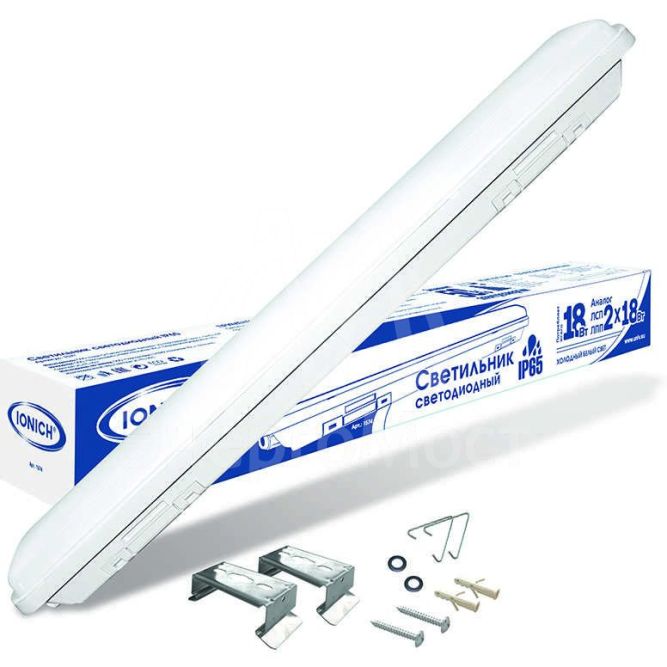 Светильник светодиодный линейный ДСП 600мм 18Вт 6500К УХЛ2 IP65 IONICH 1574