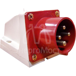 Вилка стационарная 524 32А 3P+PE 380В IP44 EKF ps-524-32-380