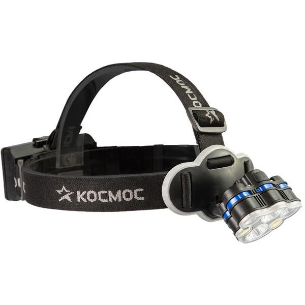 Фонарь налобный 2х4Вт T6 2х2Вт XPE 2x2Вт COB /Li-ion 2х1200мА.ч ABS пластик КОСМОС (KOC852Lit)