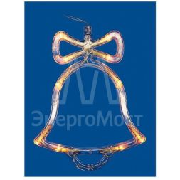 Фигура ULD-H1620-010/STA/3AAA WARM WHITE IP20 BELL Колокольчик 3AAA (не в/к) 16х20см подвес 10 LED провод прозр. Uniel UL-00007253