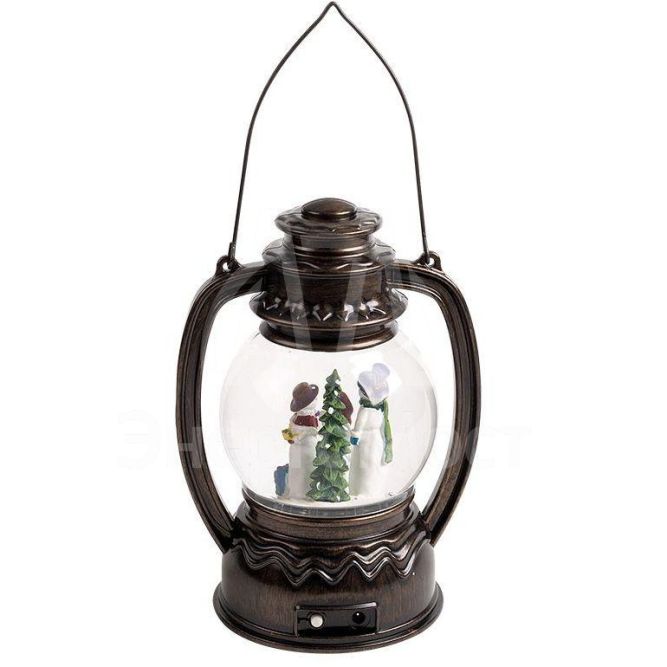 Фонарь декоративный &amp;quot;Снеговики&amp;quot; с эффектом снегопада и подсветкой бел. Neon-Night 501-061