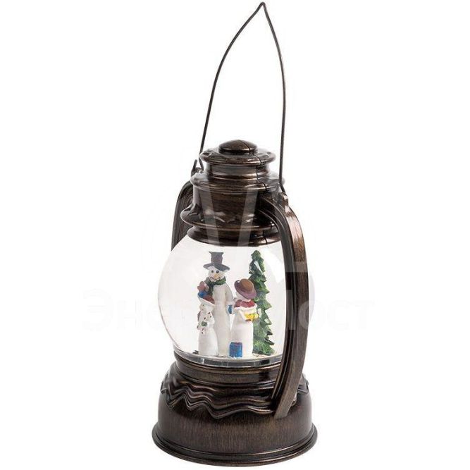 Фонарь декоративный &amp;quot;Снеговики&amp;quot; с эффектом снегопада и подсветкой бел. Neon-Night 501-061