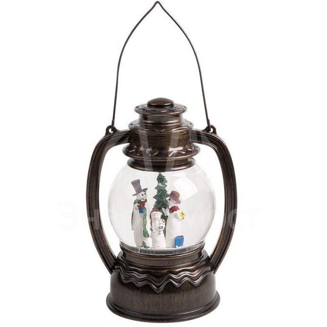 Фонарь декоративный &amp;quot;Снеговики&amp;quot; с эффектом снегопада и подсветкой бел. Neon-Night 501-061