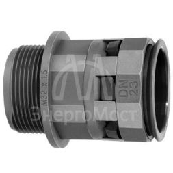 Переходник труба-коробка DN 29мм М32х1.5 полиамид черн. IP66 DKC PAM29M32N
