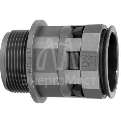 Переходник труба-коробка DN 29мм М32х1.5 полиамид черн. IP66 DKC PAM29M32N