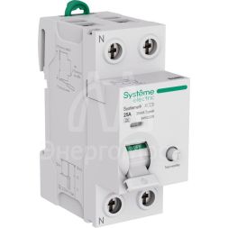 Выключатель дифференциального тока 2п 25А 30мА тип A ВДТ Systeme9 230В SE S9R22225