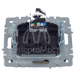 Розетка компьютерная СП RJ45 кат.5E BRITE РК10-БрШ шампань IEK BR-K10-1-K37