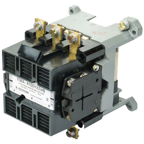 Пускатель электромагнитный ПМА-4100 УХЛ4 В 380В/50Гц 2з+2р 63А нереверсивный без реле IP00 Электротехник ET002281