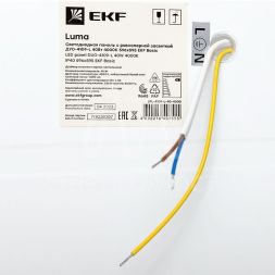 Светильник светодиодный ДУО-4109-L 40Вт 4000К 595х595 25мм ДВО опал с равномерной засветкой панель Basic EKF LPL-4109-L-40-4000