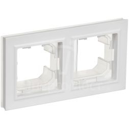 Рамка 2-м BRITE РУ-2-БрАБ-44 IP44 арктич. бел. IEK BR-M22-44-K91