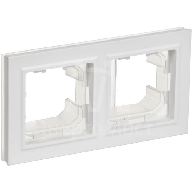 Рамка 2-м BRITE РУ-2-БрАБ-44 IP44 арктич. бел. IEK BR-M22-44-K91