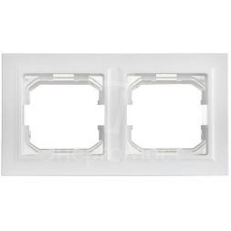 Рамка 2-м BRITE РУ-2-БрАБ-44 IP44 арктич. бел. IEK BR-M22-44-K91