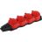 Колодка ЭРА KX-4e-RED-IP44 каучуковая с заземлением 4 розетки 16A IP44 красн. Эра Б0068456
