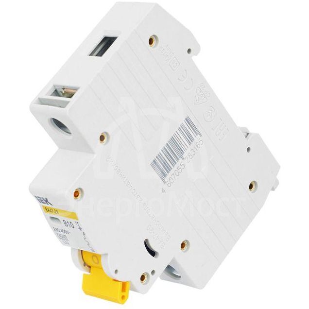 Выключатель автоматический модульный 1п B 10А 4.5кА ВА47-29 IEK MVA20-1-010-B