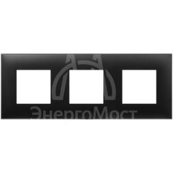 Рамка 3-м 6мод. Avanti &amp;quot;Черный матовый&amp;quot; DKC 4412906