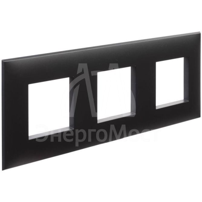 Рамка 3-м 6мод. Avanti &amp;quot;Черный матовый&amp;quot; DKC 4412906