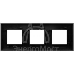 Рамка 3-м 6мод. Avanti &amp;quot;Черный матовый&amp;quot; DKC 4412906