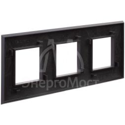Рамка 3-м 6мод. Avanti &amp;quot;Черный матовый&amp;quot; DKC 4412906