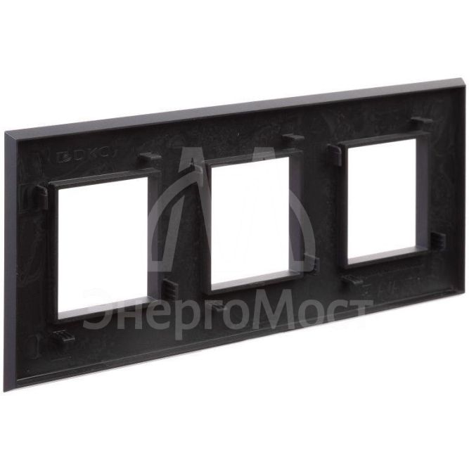 Рамка 3-м 6мод. Avanti &amp;quot;Черный матовый&amp;quot; DKC 4412906