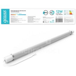 Светильник светодиодный 590х29х29мм 12Вт 4000К 1250лм IP65 COMPACT линейный матов. GAUSS 143424212