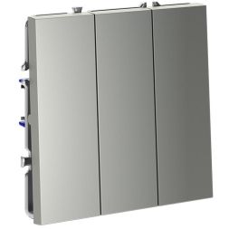 Выключатель 3-кл. СП S70 10А механизм сталь Voltum VLS030105