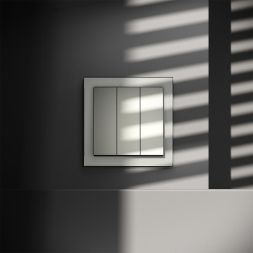 Выключатель 3-кл. СП S70 10А механизм сталь Voltum VLS030105