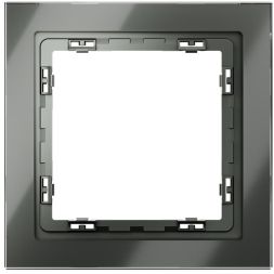 Рамка 1-м. S70 стеклян. титан Voltum VLS110106