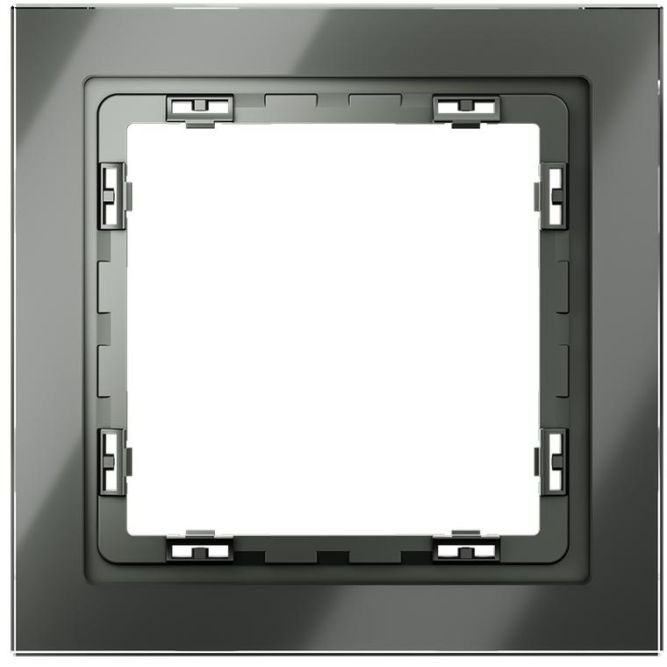 Рамка 1-м. S70 стеклян. титан Voltum VLS110106