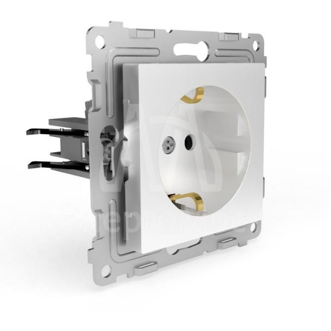 Розетка 1-м СП Pixel 16А IP20 с заземл. защ. шторки механизм бел. TOKOV ELECTRIC TKE-PX-R1ZSF-C01