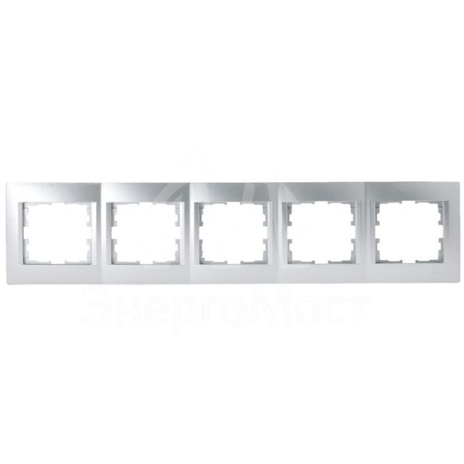 Рамка 5-м Karina горизонт. матов. серебр. LEZARD 707-4300-150