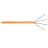 Кабель U/UTP 4 пары кат.5e (класс D) тест по ISO/IEC 100МГц одножильный BC (чистая медь) 24AWG (0.49мм) внутр. LSZH нг(А)-HFLTx оран. (уп.305м) NIKOLAN NKL 2100C-OR