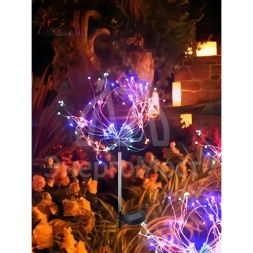 Светильник светодиодный 90LED мультиколор уличный на солнечн. батарее на медной проволоке аккум. AA NI-MH 600мА.ч КОСМОС KOC_SOL366