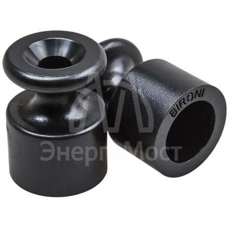 Изолятор для наружного монтажа пластик черн. (уп.100шт) Bironi B1-551-23