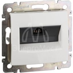 Механизм розетки информ. 1-м СП Valena RJ45 CAT.5E UTP с захватами бел. Leg 774230