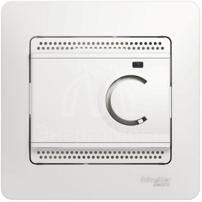 Термостат Glossa электронный для теплого пола с датчиком +5град.C +50град.C 10А в сборе бел. SchE GSL000138