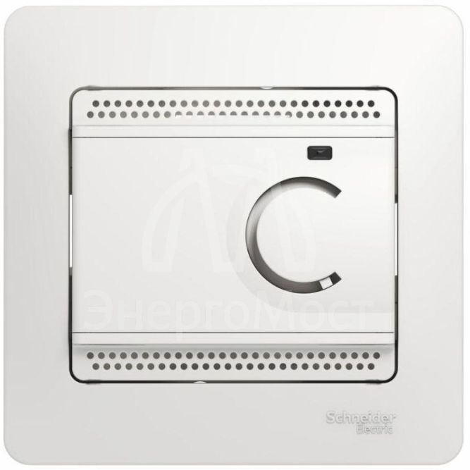 Термостат Glossa электронный для теплого пола с датчиком +5град.C +50град.C 10А в сборе бел. SchE GSL000138