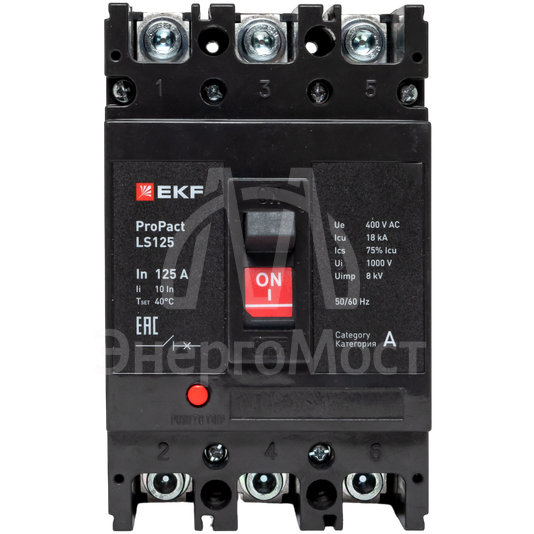 Выключатель автоматический 3п 160А 18кА LS125 ProPact EKF mccb-125-18-3-160-ls