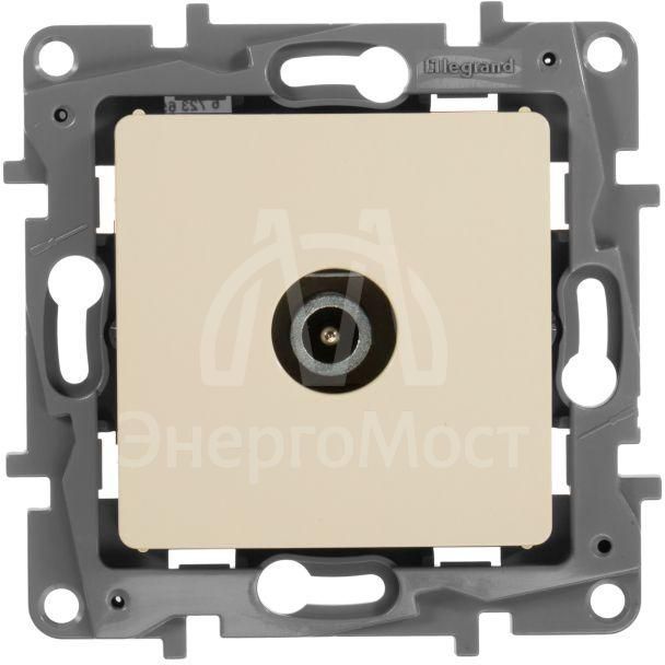 Розетка телевизионная оконечная TV СП Etika 5дБ 5-862МГц механизм сл. кость Leg 672365