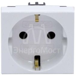 Розетка 1-м СП Viva 2мод. защ. шторки с заземл. бел. DKC 45005